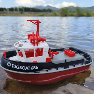 阘ka remote control tugboat new dual motor rc charging speed boat ship wireless electric boy and children water model toy black remote control tugboat 3 rechargeable batteries free remote control battery