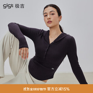 Gigt jiji yoga top women's autumn and winter hooded sports long-sleeved running fitness wear pilates yoga wear