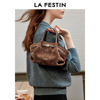 Lafite lazy bag 2025 new bag brown genuine leather shoulder messenger bag commuting women's bag handbag