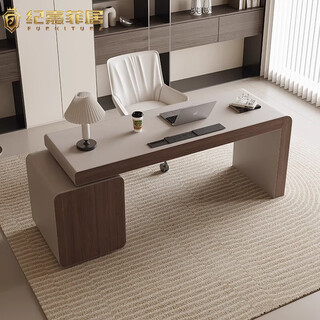 Jijiafeiju light luxury modern desk study room bedroom high-end desk simple computer desk designer creative desk high-end desk + microfiber leather book chair 140x60x77cm