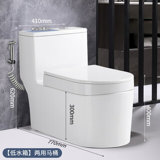 蹲坐两用马桶一体虹吸式坐便器改蹲便台式可蹲可坐二合一坐厕 现代B款带置物包安装 赠送喷枪 400mm