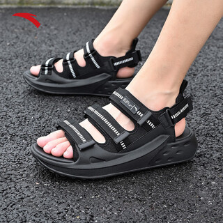 安踏冰糖凉鞋拖鞋男夏季透气厚底增高潮流舒适沙滩户外凉拖鞋