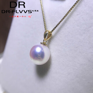Fat donglai's same 18k gold akoya pearl pendant japanese natural seawater single thickened 18k gold without necklace 6-6.5mm