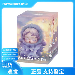 Pop mart authentic skullpanda light weaving garden sp2.0 vinyl face plush pendant doll trendy blind box hand figure pendant sp2.0 light weaving garden-random blind box 1