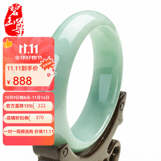 碧玉尊天然冰糯种翡翠A货飘花手镯女款玉镯子珠宝玉石缅甸带证 款式一