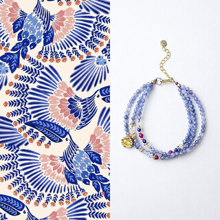 Amy sgarden wu qingya tanzanite millet bead bracelet women's bracelet christmas gift wu qingya bracelet