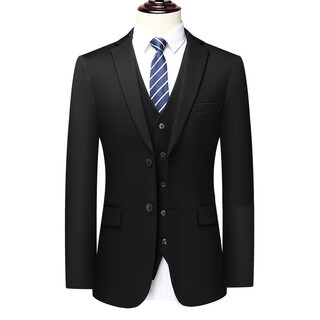 Goldlion g+ jinlilai wool suit suit men's suit groom's dress bank civil servant work clothes two pieces 8861 single suit top one piece black l 170 (105-120 jin jin equals 0.5 kg)