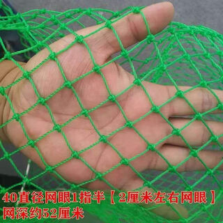 Baichao durable cyan fishing thickened handmade sturgeon net bag daqing large material net large deepened fishing net big fish copy net daqing net 24 strands caliber 40 deep 50 mesh 2 cm
