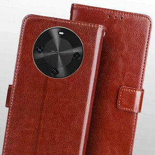 Best of luck huawei enjoy 70x vitality edition flip leather phone case enjoy 70x vitality edition anti-fall protective cover full coverage soft silicone card-insertable men's and women's wallet huawei enjoy 70x brown