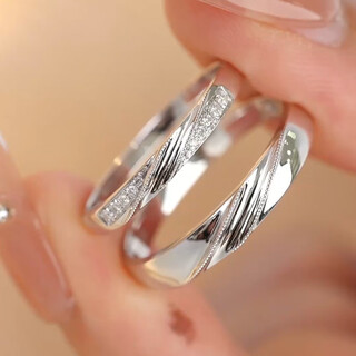 Weizhou <building dreams> 18k gold couple rings platinum diamond wedding rings engagement wedding rings memorial gifts for men and women 18k gold (with diamonds) no. 19/20/21 (single)