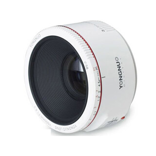 Yongnuo yn50mm f1.8ii canon slr mount standard fixed focus large aperture full-frame portrait lens white case