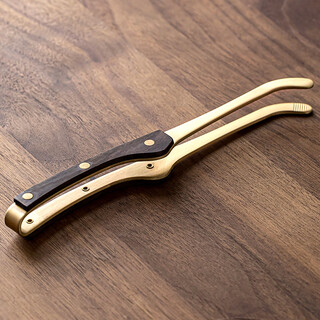 Sailotou rosewood copper tea clip, slippery high-end tea tweezers, tea scraper, tea spoon, tea making tool, kung fu tea set accessories, upgraded version of copper wood tea clip