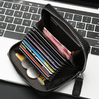 Scarecrow men's card holder anti-degaussing and anti-theft brushed first-layer cowhide bank card wallet driver's license horizontal document bag
