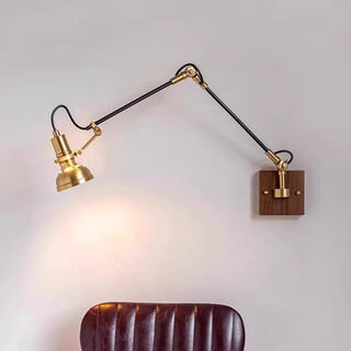 Zhongshuai retro nordic all-copper bedside wall lamp, simple, fashionable, multi-functional universal creative industrial style lamp, multi-functional universal wall lamp + concealed wiring type