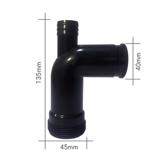 Becbas garbage disposal food waste crusher special three-way drain elbow other brands universal 4050 black 40m black 40mm