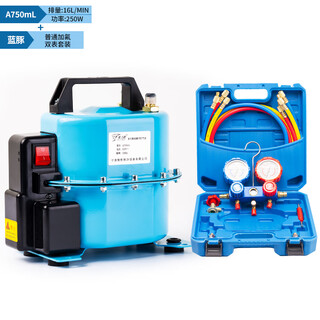 Tnbrothers car air conditioner pump dual-purpose vacuum pump refrigerator repair tool tire inflator refrigerant filling adjustable motor 750 single machine + luxury silicone oil double meter 20% people use