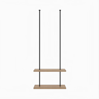 Huili's hanging storage rack multi-layer wall partition bookshelf background wall display decoration wall cabinet tea room creative hanger 2 layers long 60*25*85cm