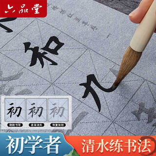 Liupintang brush water writing cloth calligraphy practice paper set copybook beginners practice copying the fifth treasure of the study supplies 10,000 times thickened imitation xuanmi calligraphy 18-piece set popular products