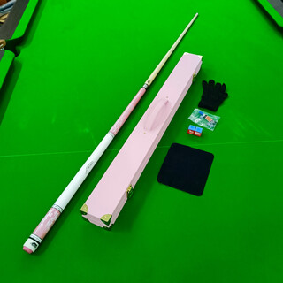 Pink billiard cue small head snooker chinese black eight american nine cue medium head pink cue big head women's extremely bright pink cue box set (powder box) 10.0mm small head
