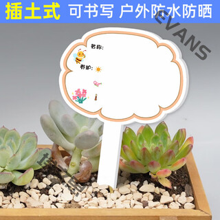 Xushansi kindergarten simulation pot brand gardening simulation flower pot simulation label signage succulent care brand diy handmade yhcd-06 10x16cm