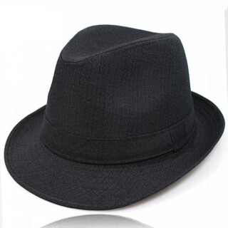 Old man's hat for men 60, 70, 80 years old, spring and autumn hat, suit material, middle-aged jazz hat, autumn and winter casual men's hat, black 58 cm
