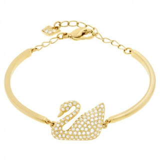 Drjefun swan gradient blue red pink white black swan bracelet women's bracelet valentine's day gold white diamond swan + counter packaging complete set