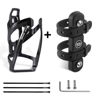 Westbiking bicycle water bottle cage conversion seat mountain bike punch-free water cup holder fixed frame general bicycle equipment black + black water bottle cage