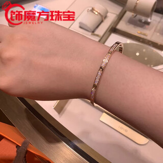 Fat donglai same style 18k gold bracelet for women 18k gold baby's breath au750 rose gold light luxury yellow l gold wide version white gold rose gold narrow version baby's breath bracelet