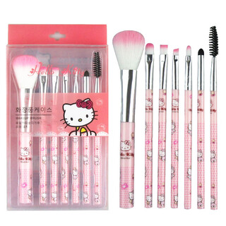 Kt cat 8 cartoon makeup brush set tube for beginners blush eyebrow lip brush eye shadow brush beauty tools kt cat 7 makeup brushes 1 piece