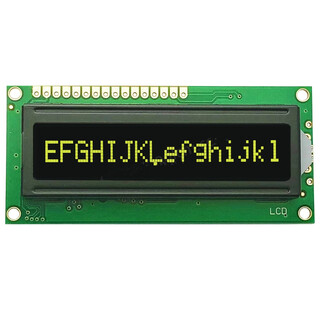 Ouhuayuan jxd1601a lcd screen lcd display 1601 character lcd module monochrome display module va black background yellow characters 5.0v