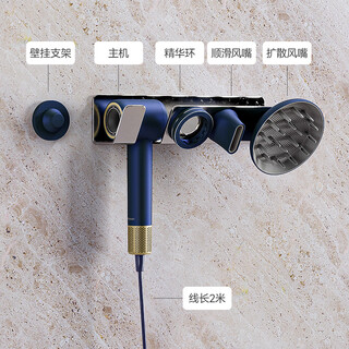 Jupsen jupsen high-speed hair dryer household negative ion hair care quick-drying hair dryer gift box blue gold gift box