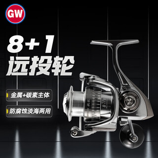 Guangwei (gw) 3000 model war pattern fishing reel anti-seawater spinning wheel oblique mouth long-range casting wheel screw-in throwing rod fishing reel fishing gear