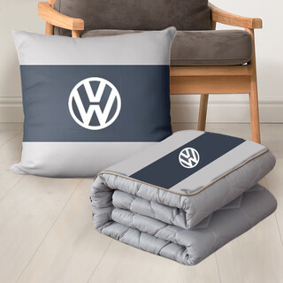 Car pillow quilt dual-purpose 2-in-1 rear lunch break pillow car cushion car logo car air-conditioning quilt volkswagen 40*40 unfolded about 110cm*150cm*1 pack