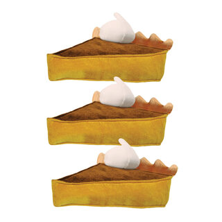 Beistle 3-piece thanksgiving pumpkin pie hat set plush fabric novelty