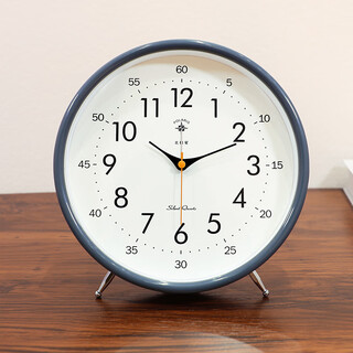 The story of time desktop desktop clock living room home fashion sitting clock simple modern table clock ornament stand and hang dual-purpose 2363-fashion blue with alarm clock
