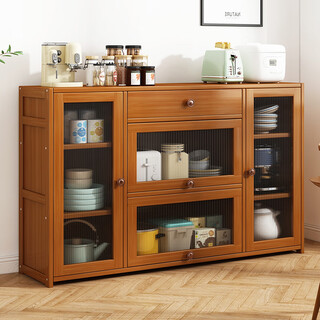 Zhuyijia sideboard home living room storage cabinet kitchen cupboard tea cabinet wall wine cabinet storage multi-functional storage cabinet 135 four-door sideboard with drawer