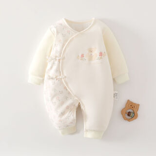 Baby clothes 120g cotton butterfly clothes autumn and winter baby padded warm newborn baby clothes huazong bear yellow 120g butterfly clothes 52cm (recommended baby weight 4-8jin jin equals 0.5kg)