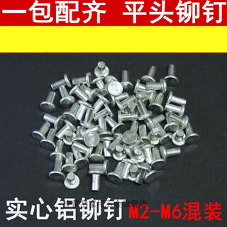 Zi yingcha household repair steamer pan wok flat head solid aluminum rivet cap nail mixed loose decoration knife handle nameplate d m2*16 20 pieces