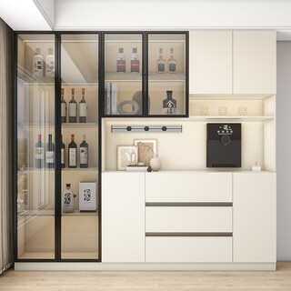 Honghuai shuhua light luxury high-end sideboard custom-made dining room living room kitchen wall-mounted small apartment multi-functional storage wine cabinet customizable size contact customer service