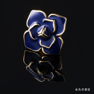 Lieshang brooch men's lapel pin suit coat corsage suit jacket brooch women's accessories japanese and korean version trendy badge accessories (curled edge) gold deep blue brooch