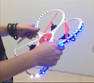 Genuine colorful quadcopter with led light remote control aircraft fixed height and collision resistant drone for indoor and outdoor use black and white random