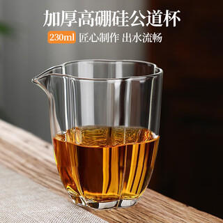 Edo glass fair cup 230ml japanese style petal high borosilicate cup heat-resistant glass tea sea tea divider