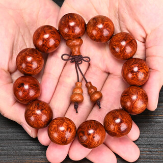 KOFTA缅甸黄花梨手串瘤疤草花梨樱子2.0佛珠媲美海南黄花梨手链情侣款 20mm*12颗（瘤疤）