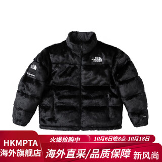 北面（The North Face）  联名款 纯色侧标含仿皮夹克皮草 男款 黑色 S