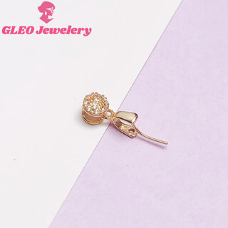 The same style as fat donglai, the best quality, 18k gold pendant, universal buckle buckle head, buddha emerald jade guanyin hanging, straight hole yellow l gold