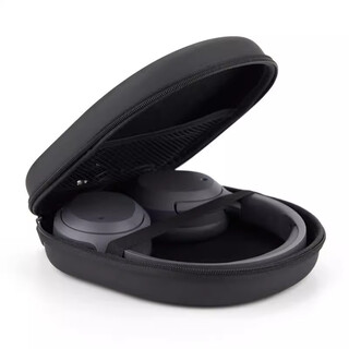 Shuyi suitable for sony head-mounted storage bag universal ch510 bag ch520 storage box anti-pressure anti-fall headset ch720n portable handbag protective cover hard box black classic style - black lining headphone bag
