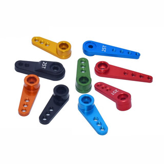 Ouhuayuan all-metal 25t standard steering gear metal arm rocker arm metal plate compatible with futaba kst gdw huisheng mg995 25t-6mm one-word arm 47mm/red thread m3