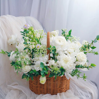 Congshu xiaobaihua tomb sweeping tomb sweeping festival tomb sweeping ceremony memorial chrysanthemum white chrysanthemum flower bouquet tombstone franchise chrysanthemum and peony basket