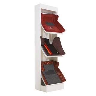 金格羽汽车脚垫展示架 汽车脚垫木质展示架 360航空软包座套把套展柜 暖白 不