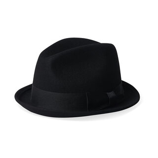 Brixton wool felt fedora hat adjustable adult all-season outdoor work black medium